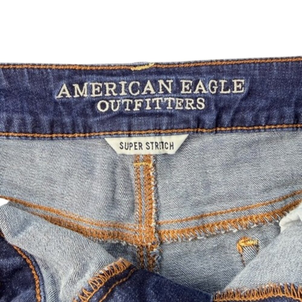 American Eagle Shortie Jean Shorts Size 14 Short – Raw Hem Mid Rise - Picture 10 of 10